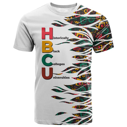 Historically Black Colleges Universities HBCU T shirt Pan African Colors Tribal Pattern Typography