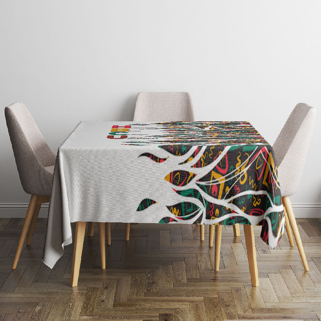 Historically Black Colleges Universities HBCU Tablecloth Pan African Colors Tribal Pattern Typography
