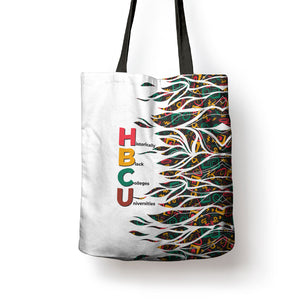 Historically Black Colleges Universities HBCU Tote Bag Pan African Colors Tribal Pattern Typography