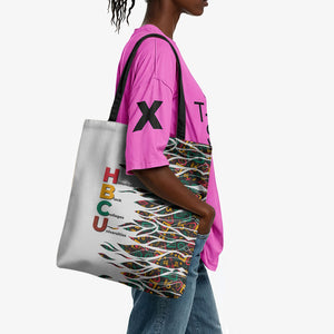 Historically Black Colleges Universities HBCU Tote Bag Pan African Colors Tribal Pattern Typography