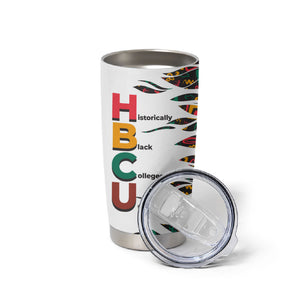 Historically Black Colleges Universities HBCU Tumbler Cup Pan African Colors Tribal Pattern Typography