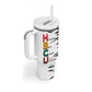 Historically Black Colleges Universities HBCU Tumbler With Handle Pan African Colors Tribal Pattern Typography
