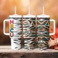 Historically Black Colleges Universities HBCU Tumbler With Handle Pan African Colors Tribal Pattern Typography