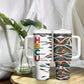 Historically Black Colleges Universities HBCU Tumbler With Handle Pan African Colors Tribal Pattern Typography