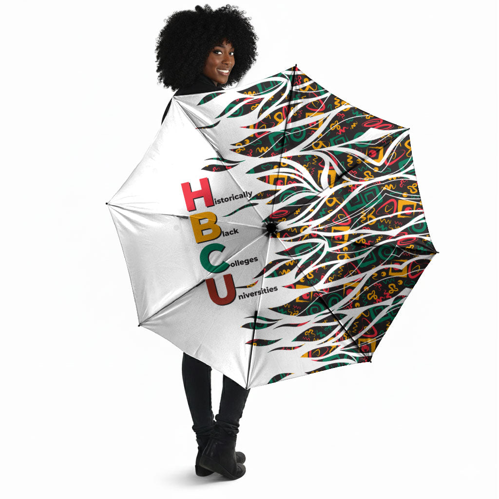 Historically Black Colleges Universities HBCU Umbrella Pan African Colors Tribal Pattern Typography