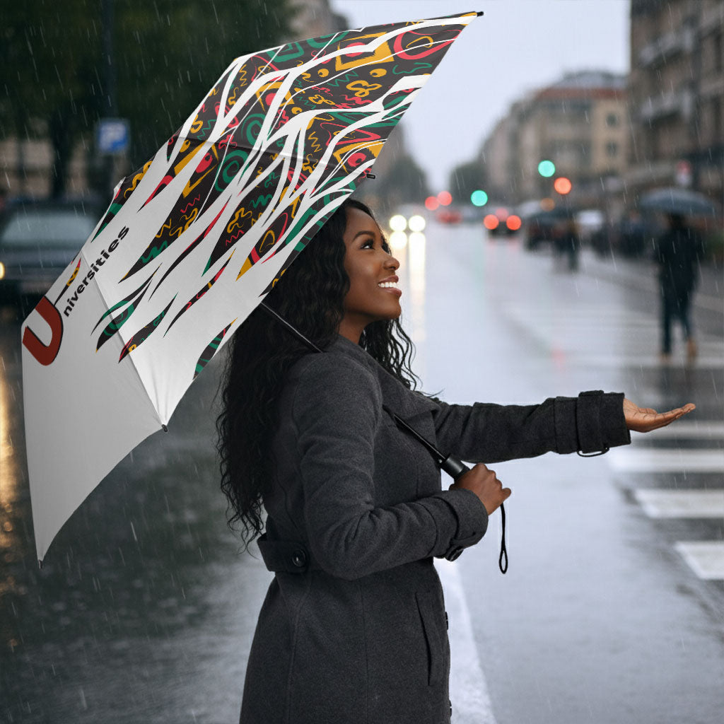 Historically Black Colleges Universities HBCU Umbrella Pan African Colors Tribal Pattern Typography