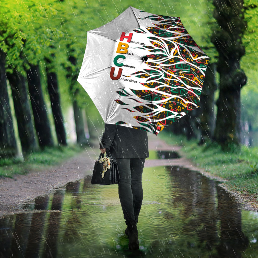 Historically Black Colleges Universities HBCU Umbrella Pan African Colors Tribal Pattern Typography