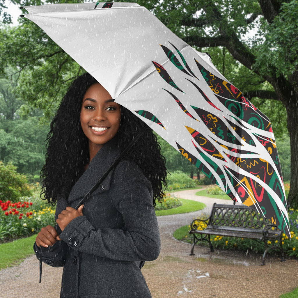 Historically Black Colleges Universities HBCU Umbrella Pan African Colors Tribal Pattern Typography