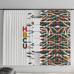 Historically Black Colleges Universities HBCU Window Curtain Pan African Colors Tribal Pattern Typography
