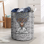 HBCU Black History Legacy Laundry Basket Word Cloud African Shield Knowledge Book