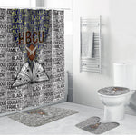 HBCU Black History Legacy Bathroom Set Word Cloud African Shield Knowledge Book