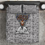 HBCU Black History Legacy Bedding Set Word Cloud African Shield Knowledge Book
