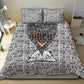 HBCU Black History Legacy Bedding Set Word Cloud African Shield Knowledge Book