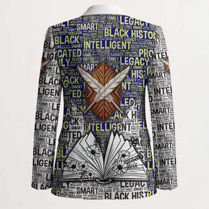 HBCU Black History Legacy Blazer Word Cloud African Shield Knowledge Book