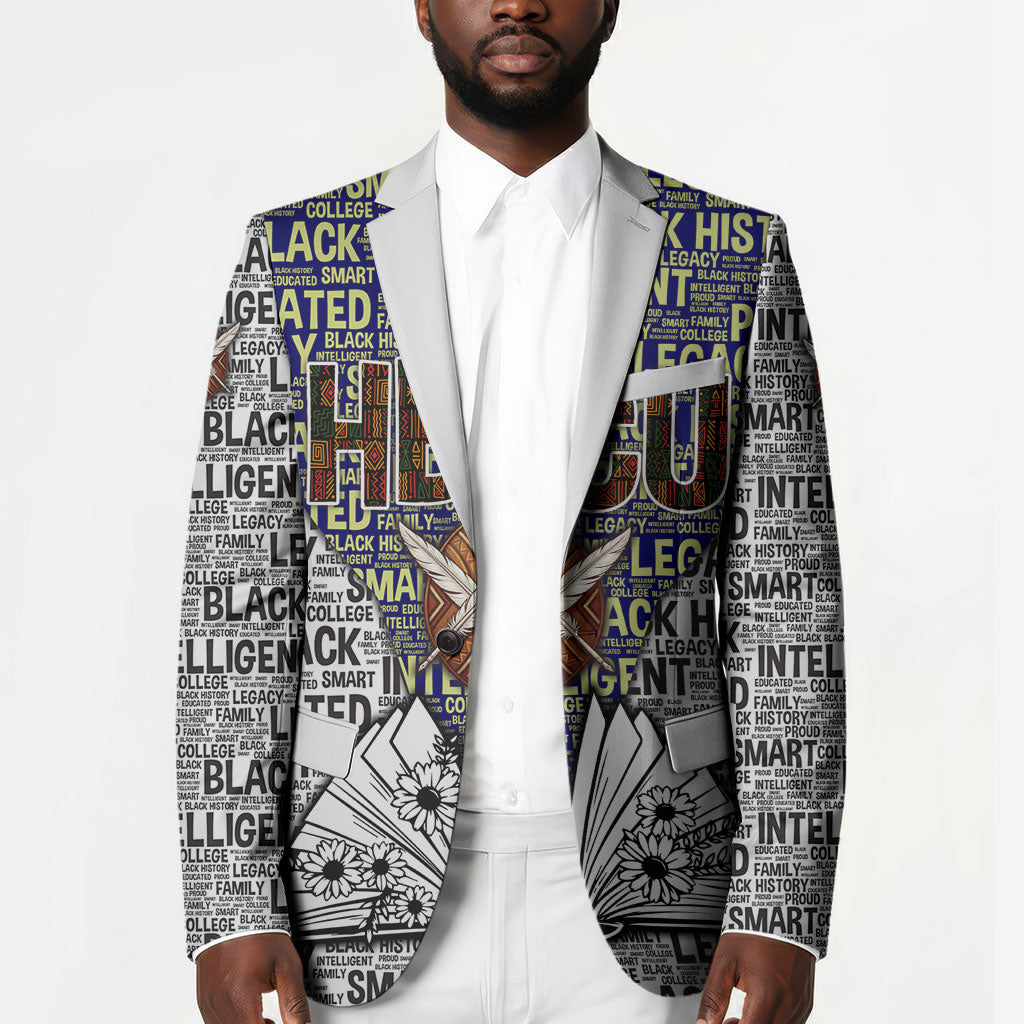 HBCU Black History Legacy Blazer Word Cloud African Shield Knowledge Book