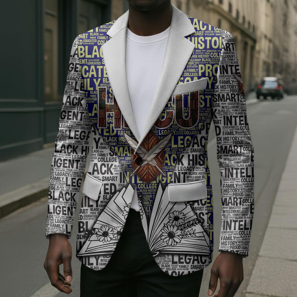 HBCU Black History Legacy Blazer Word Cloud African Shield Knowledge Book
