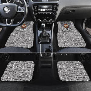 HBCU Black History Legacy Car Mats Word Cloud African Shield Knowledge Book