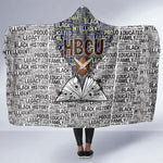 HBCU Black History Legacy Hooded Blanket Word Cloud African Shield Knowledge Book
