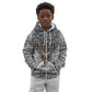 HBCU Black History Legacy Kid Hoodie Word Cloud African Shield Knowledge Book