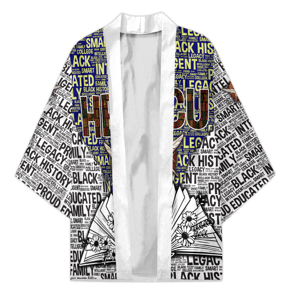 HBCU Black History Legacy Kimono Word Cloud African Shield Knowledge Book