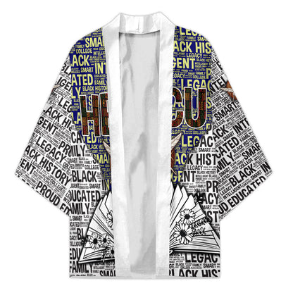 HBCU Black History Legacy Kimono Word Cloud African Shield Knowledge Book