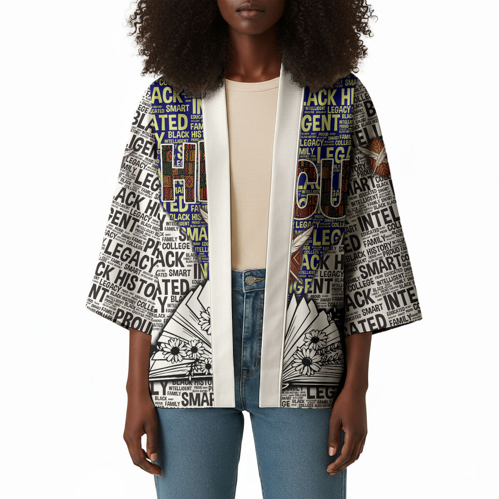 HBCU Black History Legacy Kimono Word Cloud African Shield Knowledge Book