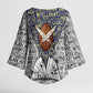 HBCU Black History Legacy Kimono Sleeve Blouse Word Cloud African Shield Knowledge Book