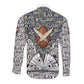HBCU Black History Legacy Long Sleeve Button Shirt Word Cloud African Shield Knowledge Book