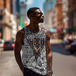 HBCU Black History Legacy Men Tank Top Word Cloud African Shield Knowledge Book