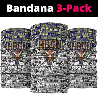 HBCU Black History Legacy Neck Gaiter Word Cloud African Shield Knowledge Book