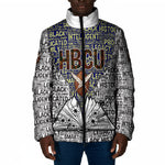 HBCU Black History Legacy Padded Jacket Word Cloud African Shield Knowledge Book