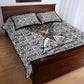 HBCU Black History Legacy Quilt Bed Set Word Cloud African Shield Knowledge Book
