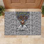 HBCU Black History Legacy Rubber Doormat Word Cloud African Shield Knowledge Book