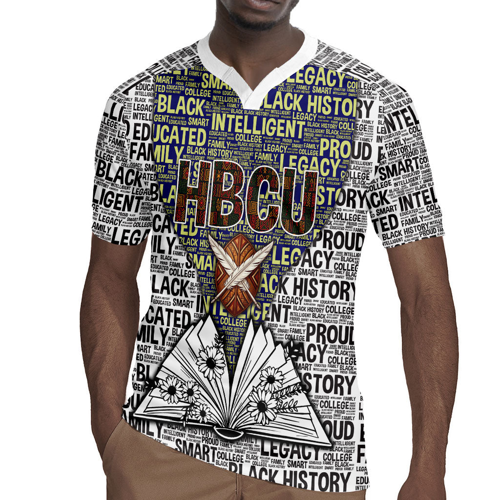 HBCU Black History Legacy Rugby Jersey Word Cloud African Shield Knowledge Book