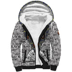 HBCU Black History Legacy Sherpa Hoodie Word Cloud African Shield Knowledge Book