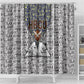 HBCU Black History Legacy Shower Curtain Word Cloud African Shield Knowledge Book