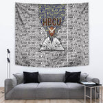 HBCU Black History Legacy Tapestry Word Cloud African Shield Knowledge Book