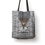 HBCU Black History Legacy Tote Bag Word Cloud African Shield Knowledge Book