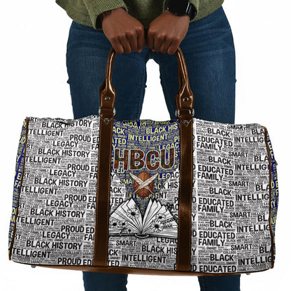 HBCU Black History Legacy Travel Bag Word Cloud African Shield Knowledge Book