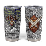 HBCU Black History Legacy Tumbler Cup Word Cloud African Shield Knowledge Book