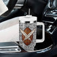 HBCU Black History Legacy Tumbler With Handle Word Cloud African Shield Knowledge Book