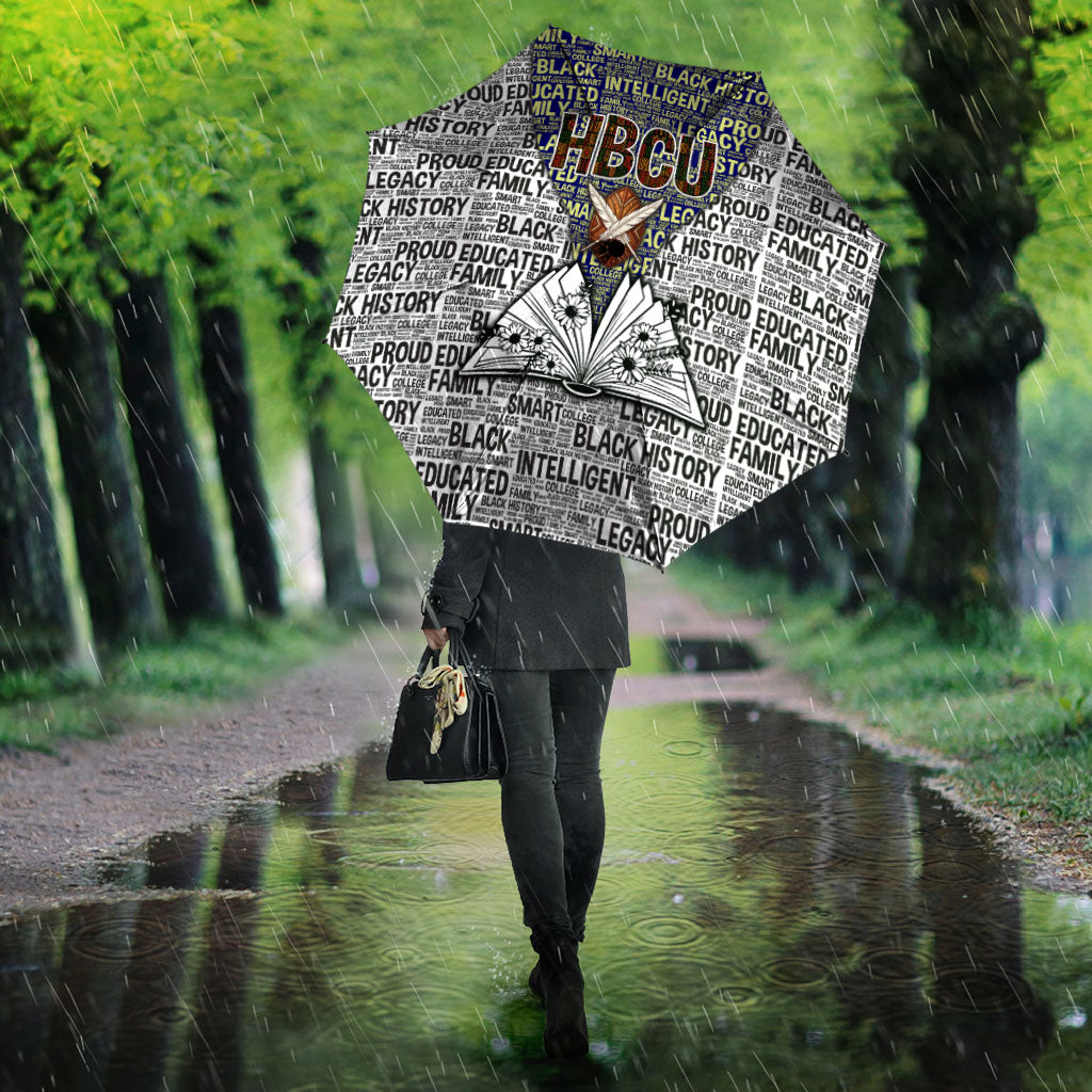 HBCU Black History Legacy Umbrella Word Cloud African Shield Knowledge Book