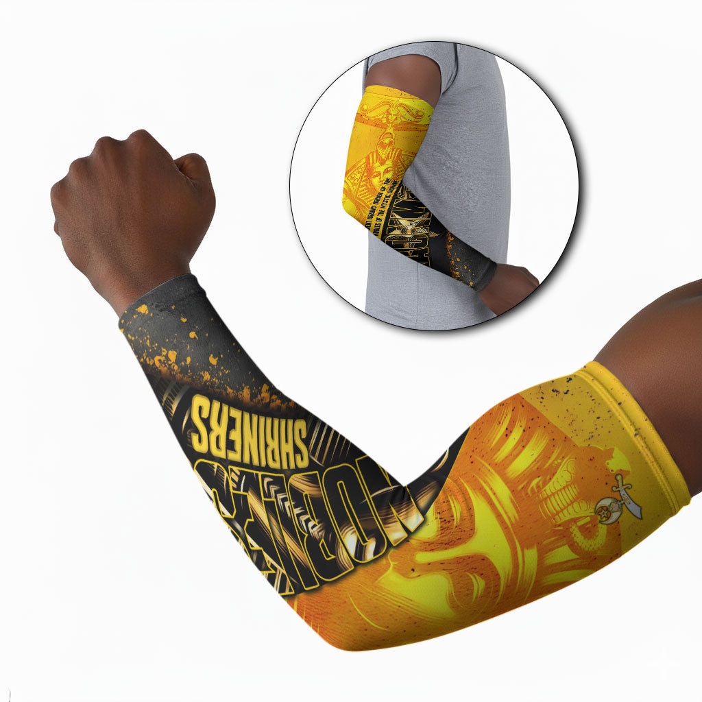 Nobles Shriners Pharaoh Arm Sleeves Egyptian Pharaoh King Tut Art With Gold Scimitar Emblem