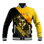 Nobles Shriners Pharaoh Baseball Jacket Egyptian Pharaoh King Tut Art With Gold Scimitar Emblem