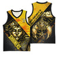 Nobles Shriners Pharaoh Basketball Jersey Egyptian Pharaoh King Tut Art With Gold Scimitar Emblem