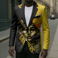 Nobles Shriners Pharaoh Blazer Egyptian Pharaoh King Tut Art With Gold Scimitar Emblem