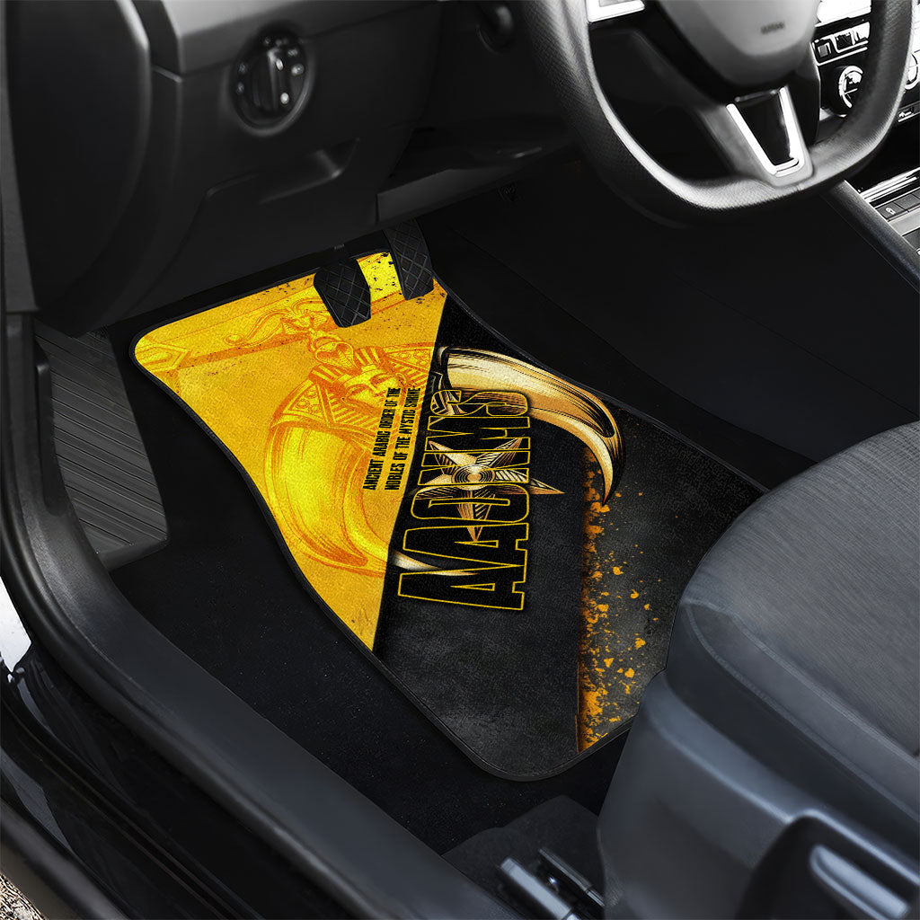 Nobles Shriners Pharaoh Car Mats Egyptian Pharaoh King Tut Art With Gold Scimitar Emblem