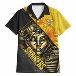 Nobles Shriners Pharaoh Hawaiian Shirt Egyptian Pharaoh King Tut Art With Gold Scimitar Emblem