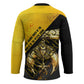Nobles Shriners Pharaoh Hockey Jersey Egyptian Pharaoh King Tut Art With Gold Scimitar Emblem