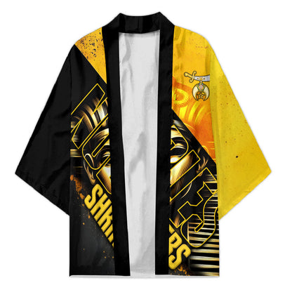 Nobles Shriners Pharaoh Kimono Egyptian Pharaoh King Tut Art With Gold Scimitar Emblem
